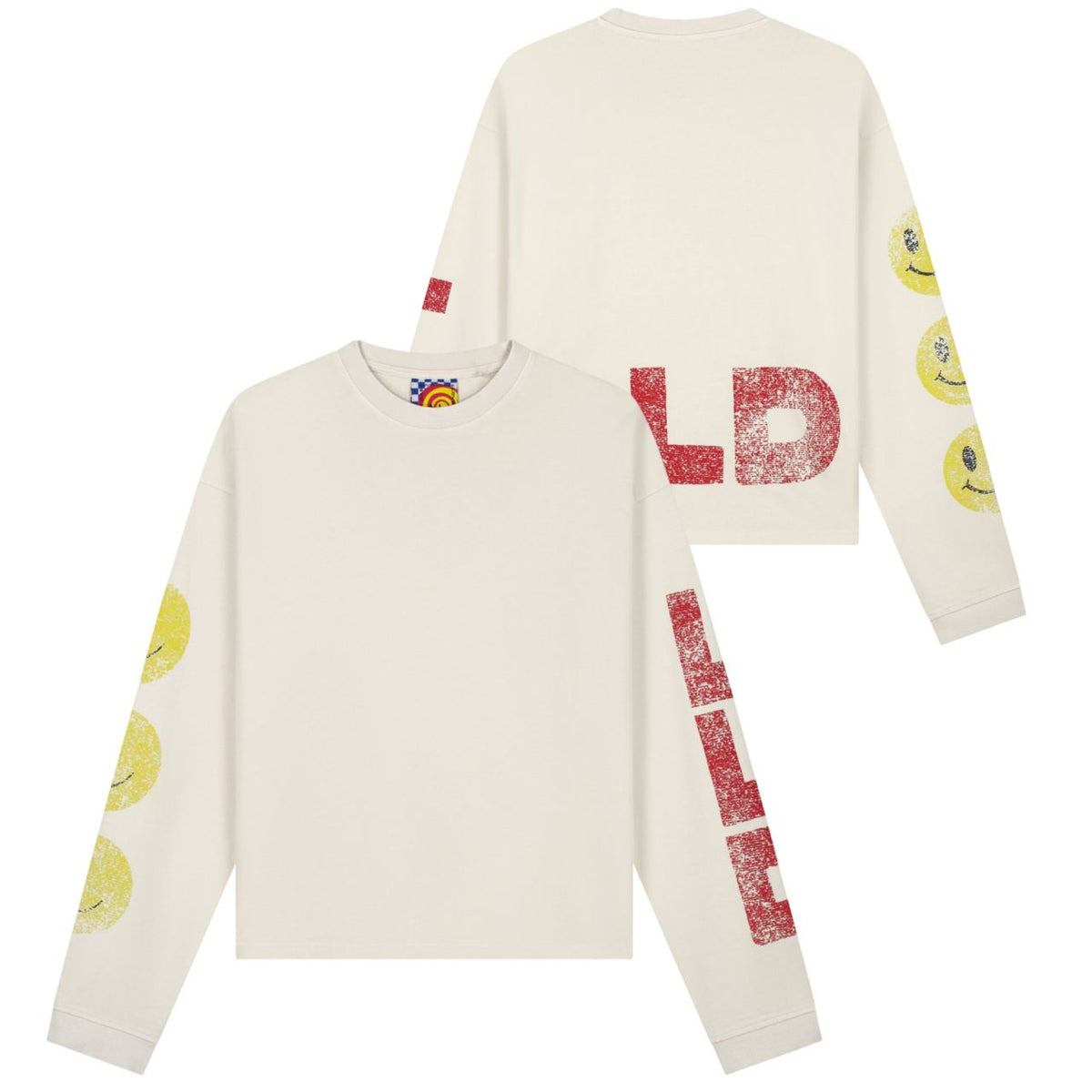 Lovelee Dae Frankie LLD Smile Longsleeve T-shirt Off White