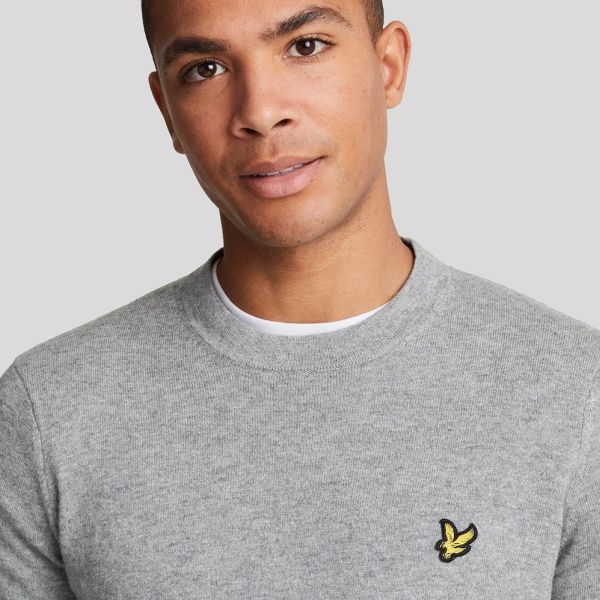 Lyle & Scott Cotton Merino Sweater Grijs