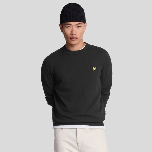 Lyle & Scott Cotton Merino Sweater Zwart