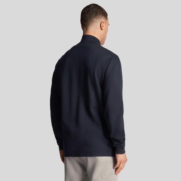 Lyle & Scott Loopback Quarter Zip Sweater Navy
