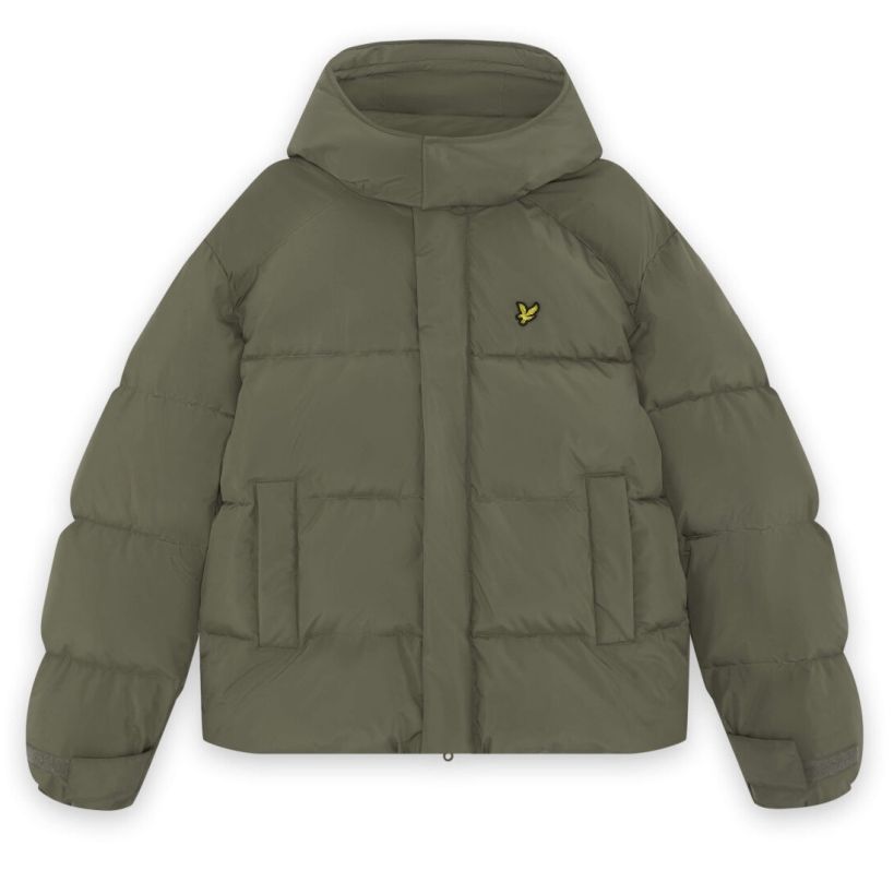 Lyle & Scott Hooded Puffer Donker Groen
