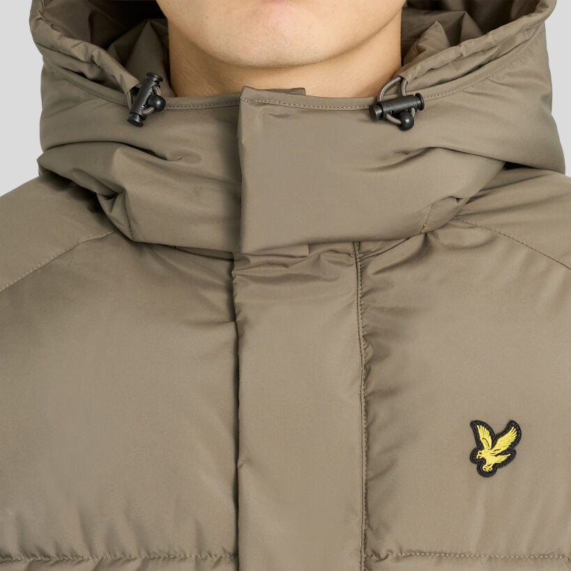 Lyle & Scott Hooded Puffer Donker Groen