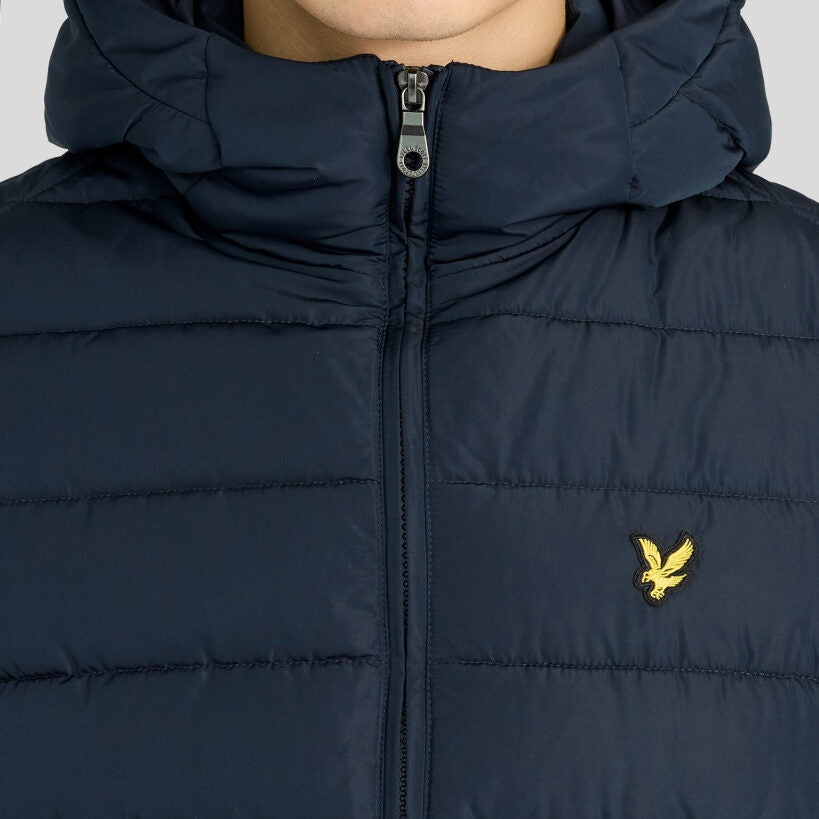 Lyle & Scott Hooded Quilted Jas Navy