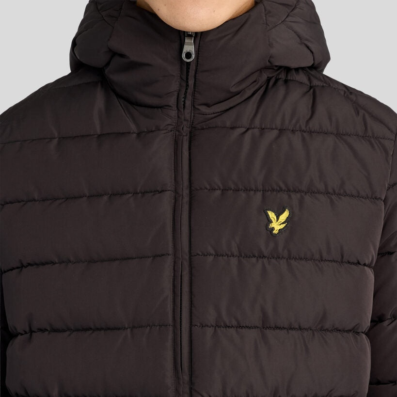 Lyle & Scott Hooded Quilted Jas Zwart