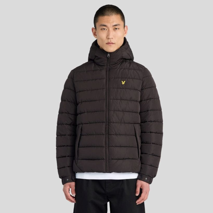 Lyle & Scott Hooded Quilted Jas Zwart