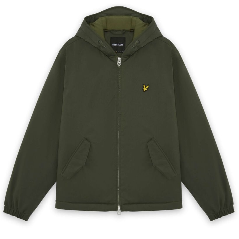 Lyle & Scott Padded Zip Through Jack Donker Groen