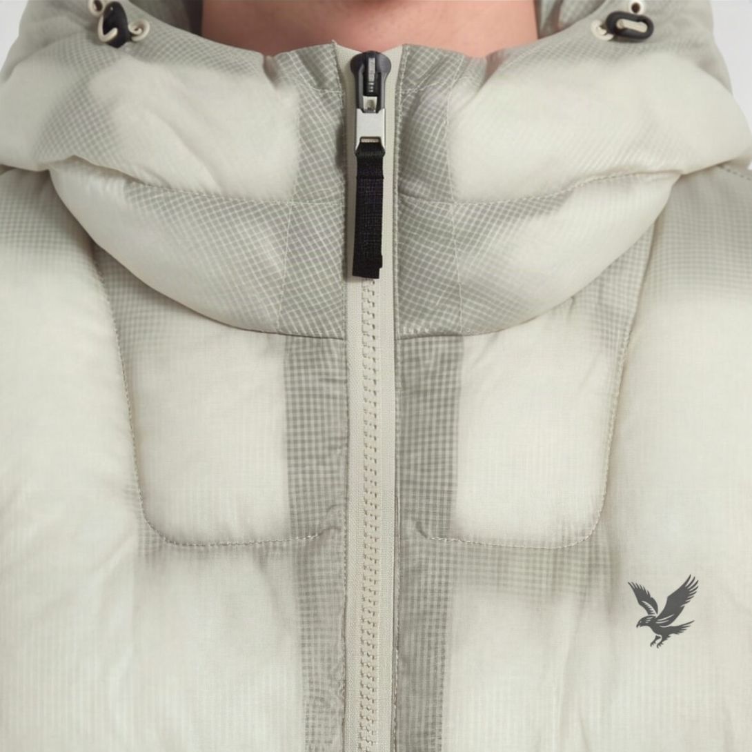 Lyle & Scott Translucent Puffer Off White