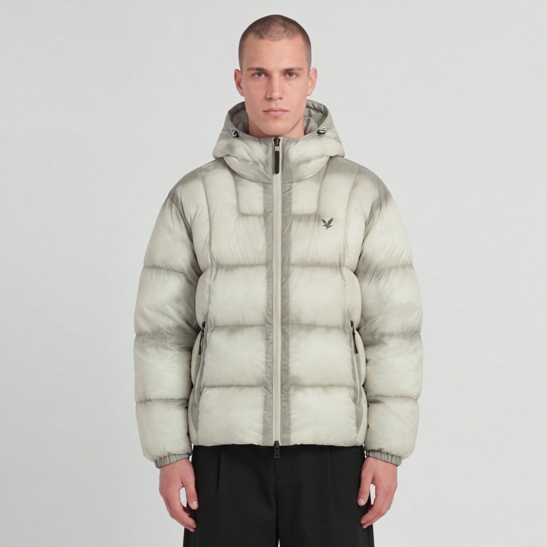 Lyle & Scott Translucent Puffer Off White