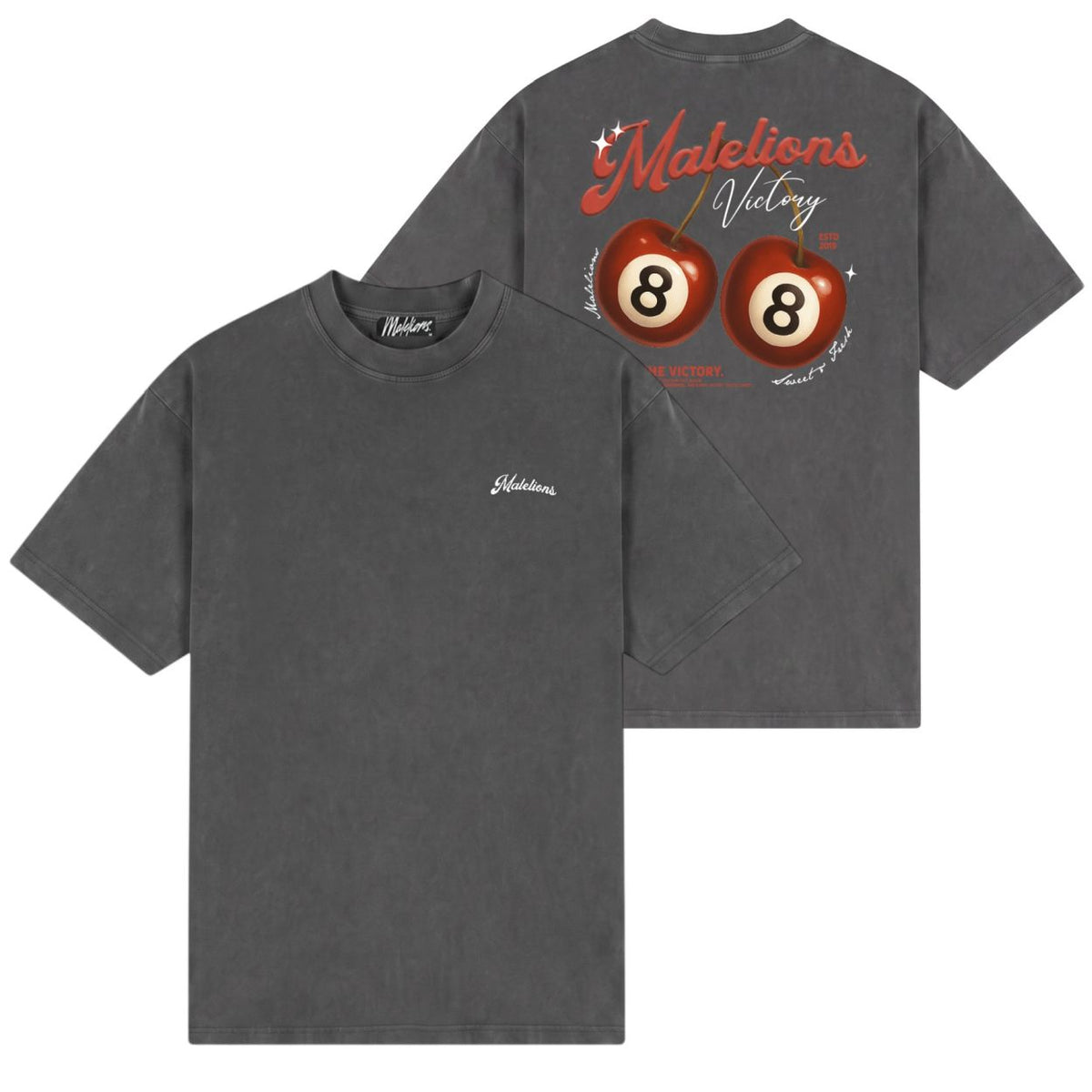 Malelions Victory Taste T-shirt Antraciet