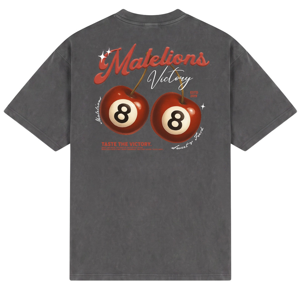 Malelions Victory Taste T-shirt Antraciet