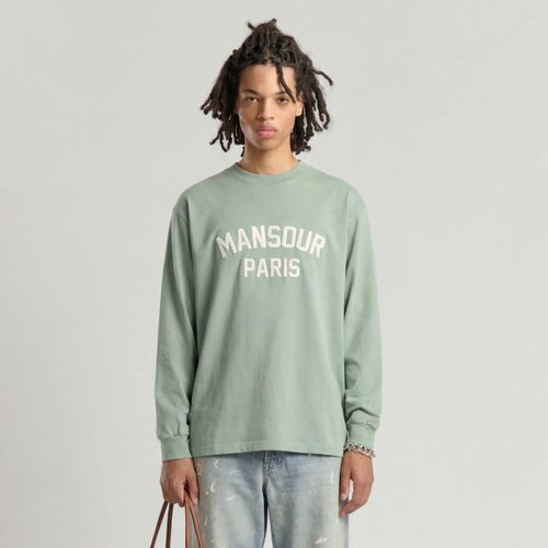 Mansour Paris College Longsleeve T-shirt Groen