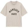 Mansour Paris College Destroyed T-shirt Beige