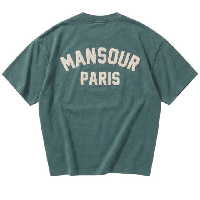 Mansour Paris College T-shirt Donker Groen