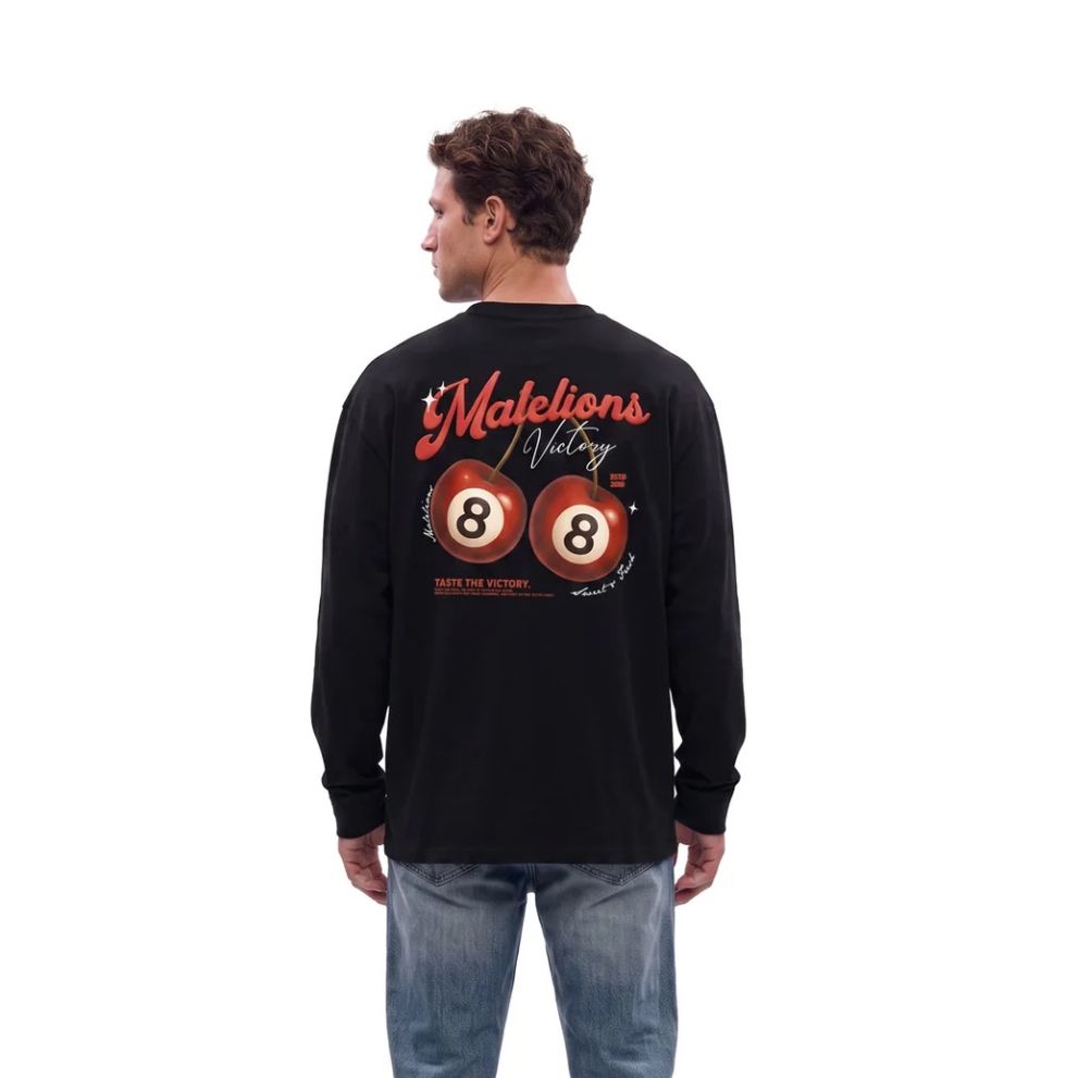 Malelions Victory Taste Longsleeve T-shirt Zwart