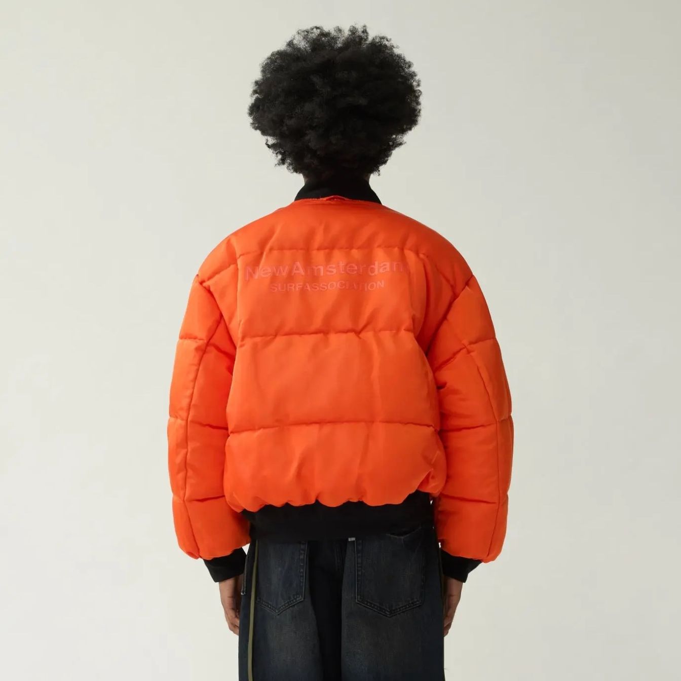 New Amsterdam Surf Association Reversible Bomber Jack Donker Groen/Oranje