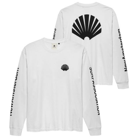 New Amsterdam Surf Association Logo Longsleeve T-shirt Wit