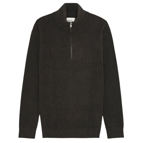 NN.07 Danny Half Zip Sweater Bruin