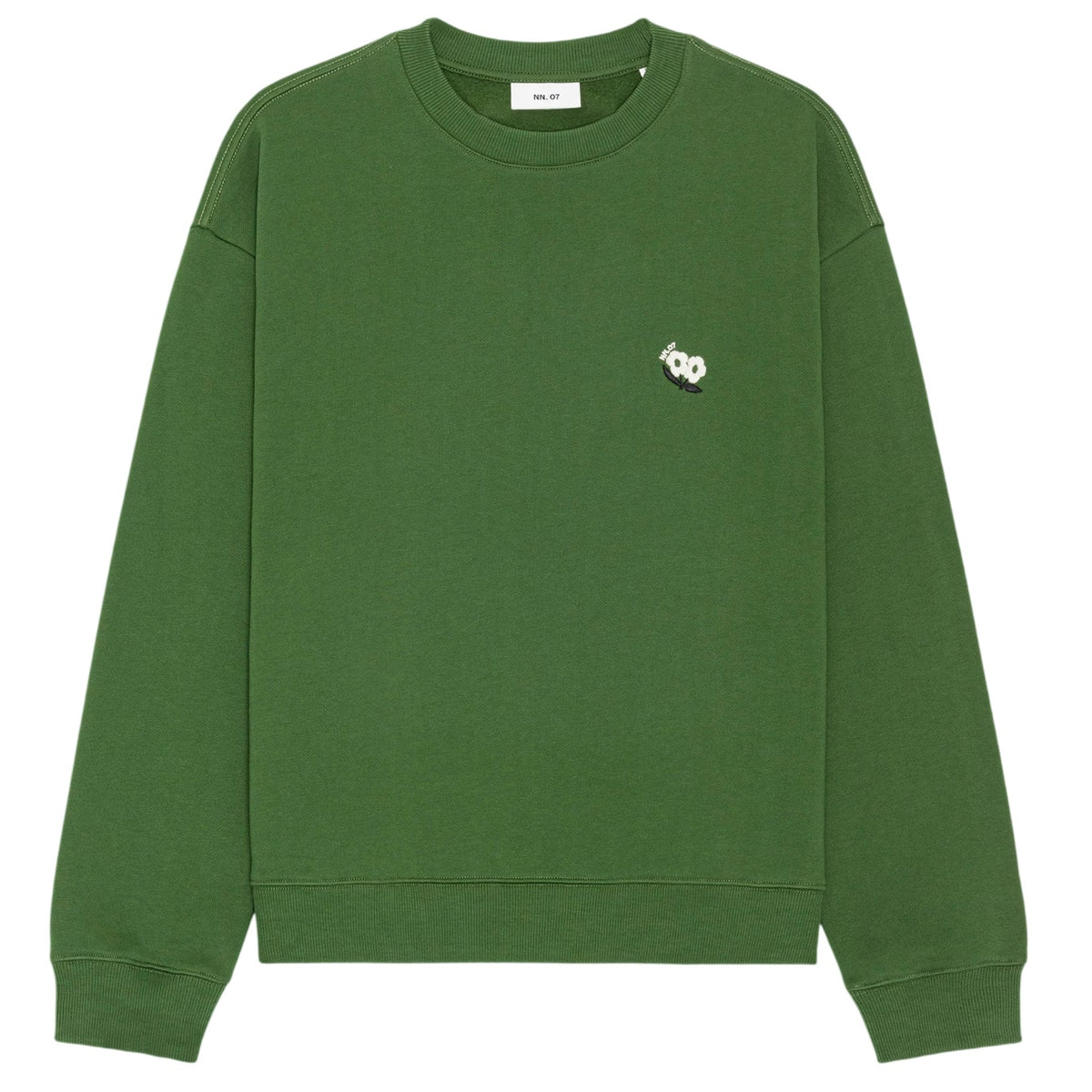 NN.07 David EMB Sweater Groen