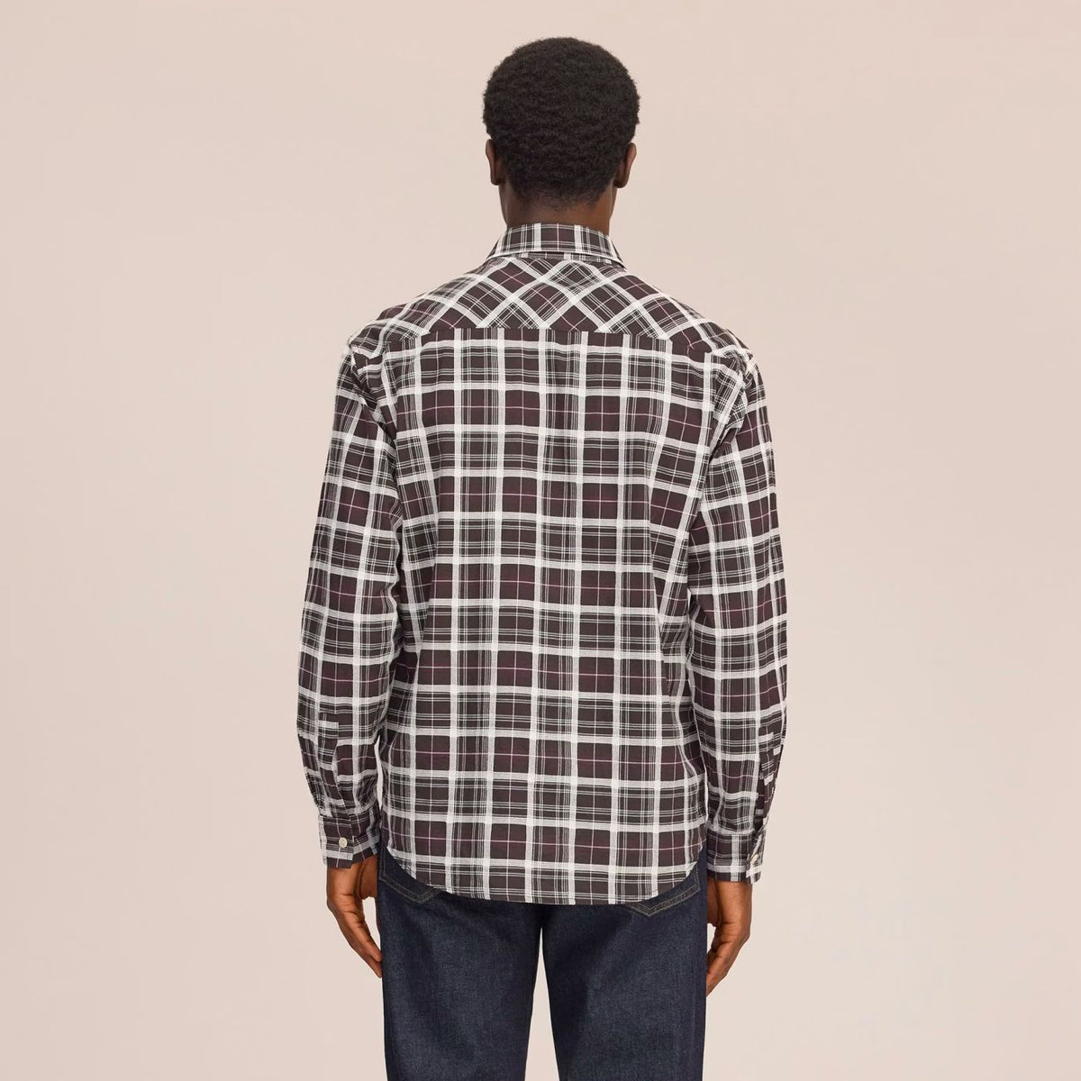 NN.07 Deon Check Overhemd Bordeaux
