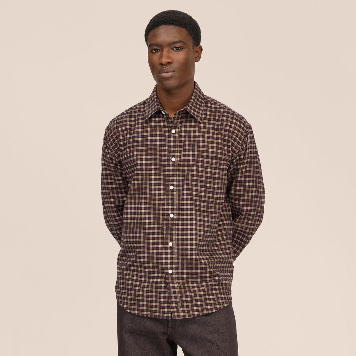NN.07 Deon Overhemd Bordeaux