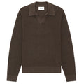 NN.07 Hope Rib Longsleeve Polo Bruin