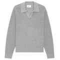 NN.07 Hope Rib Longsleeve Polo Grijs