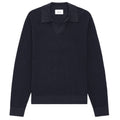 NN.07 Hope Rib Longsleeve Polo Navy