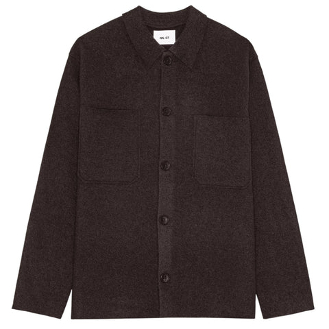 NN.07 Jonas Knit Overshirt Bruin