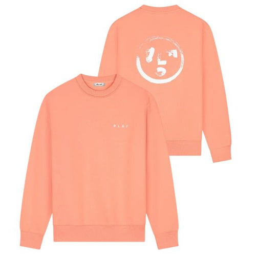 Olaf Brushstroke Face Sweater Coral