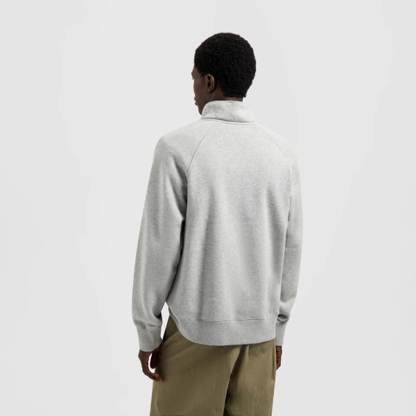 Olaf Signature Zip Mock Sweater Grijs