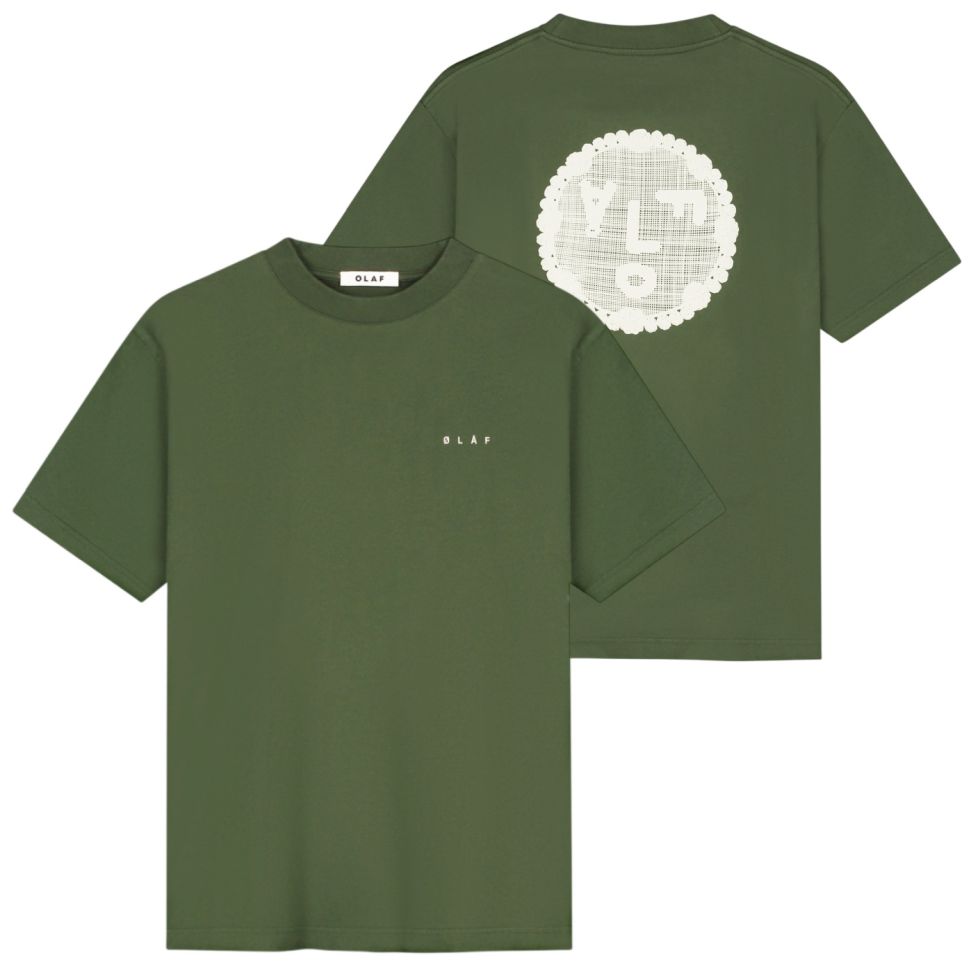Olaf Doily Face T-shirt Groen