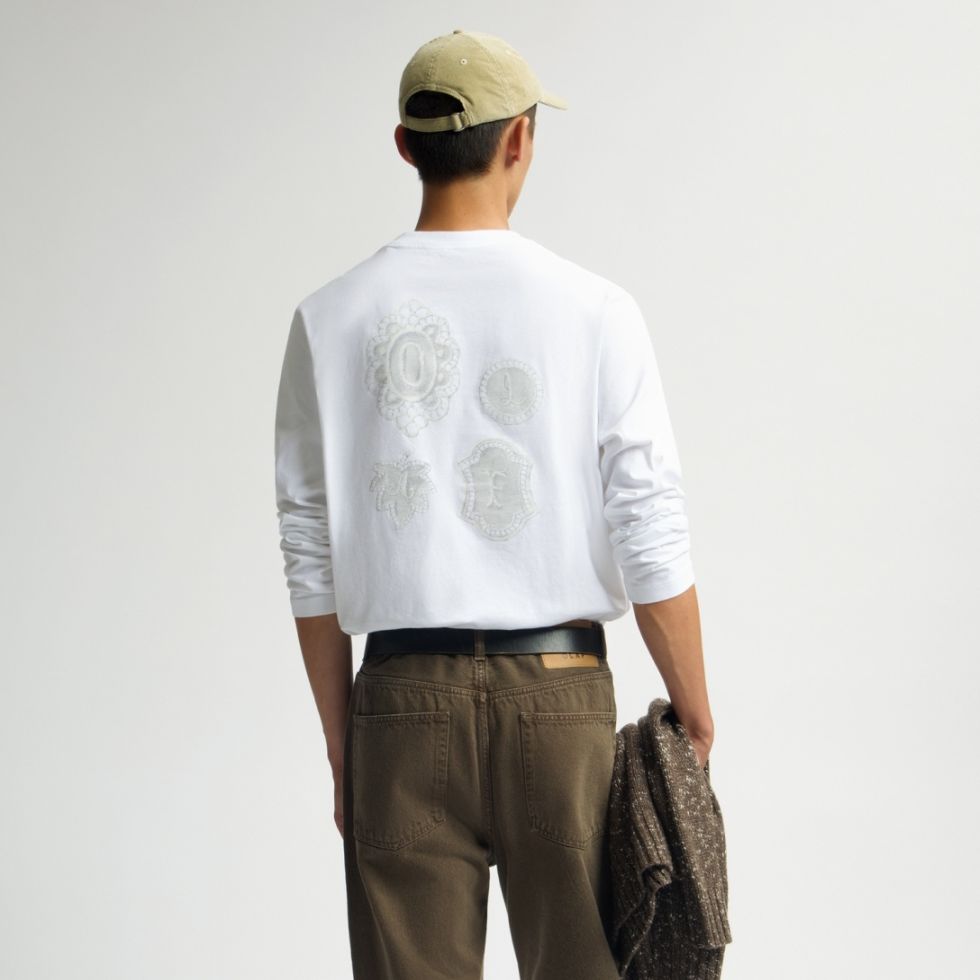 Olaf Doily Longsleeve T-shirt Wit