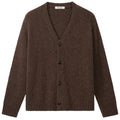 Olaf Hairy Texture Cardigan Bruin