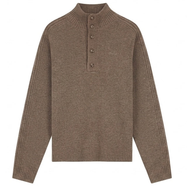 Olaf Knitted Mock Neck Sweater Bruin