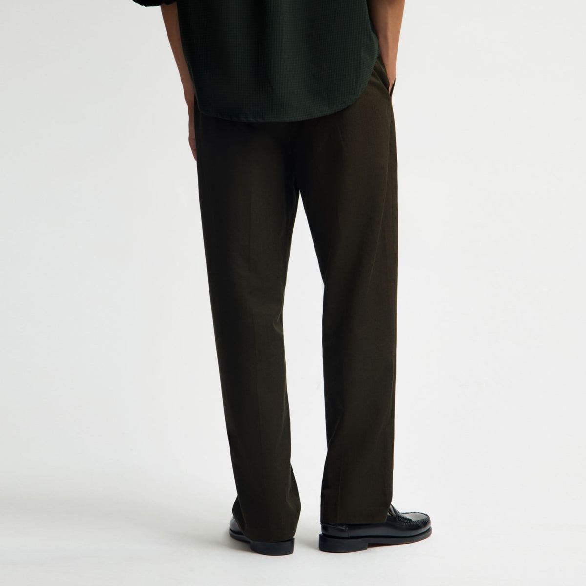 Olaf Regular Pleated Broek Donker Groen