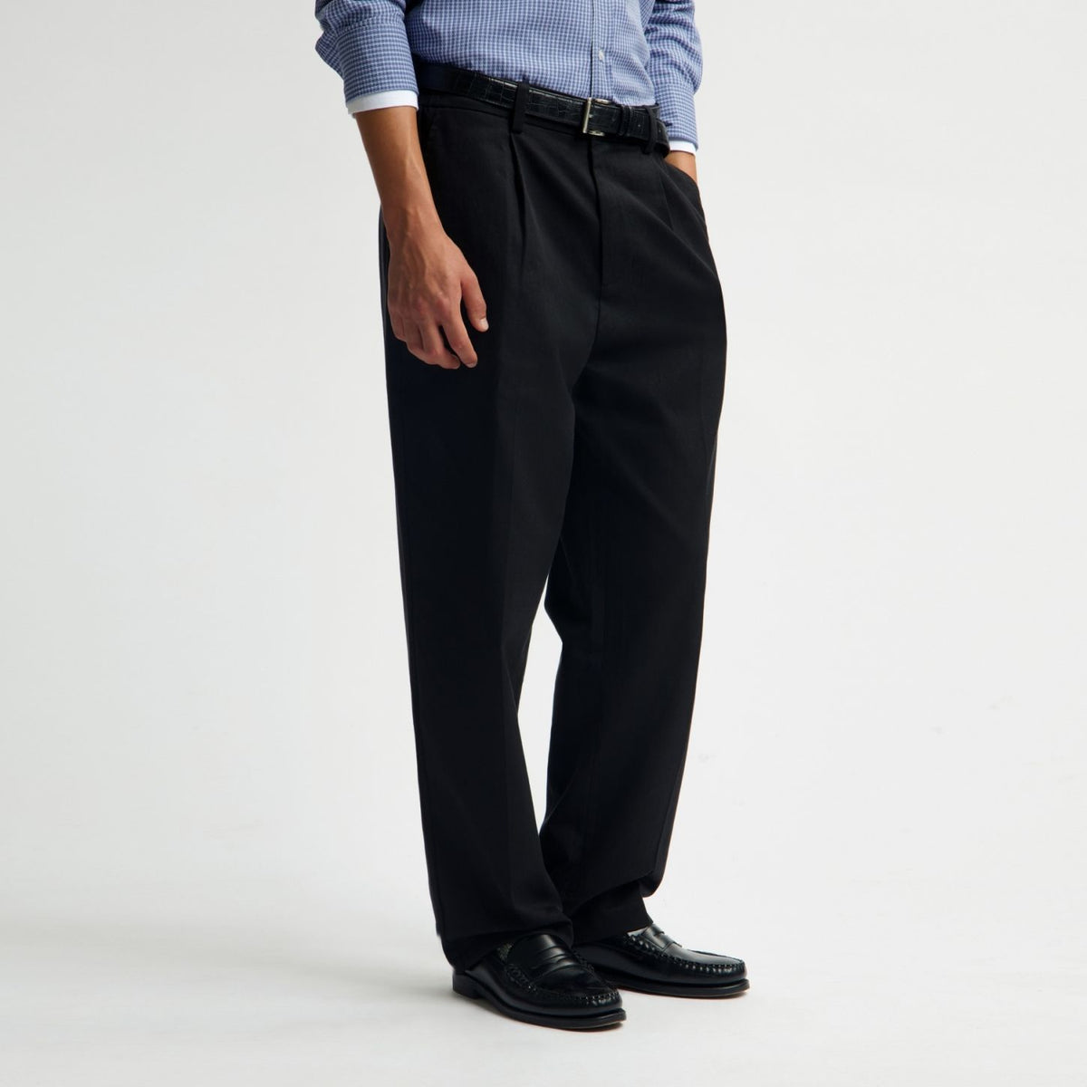 Olaf Regular Pleated Broek Zwart