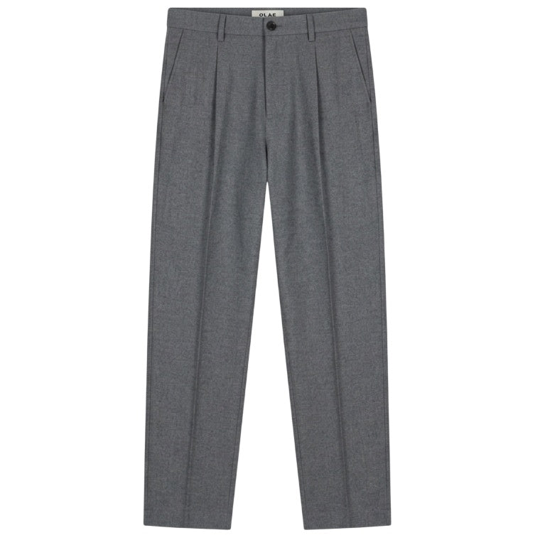 Olaf Regular Pleated Broek Grijs