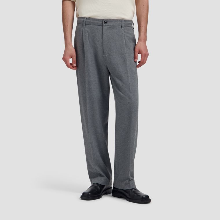 Olaf Regular Pleated Broek Grijs