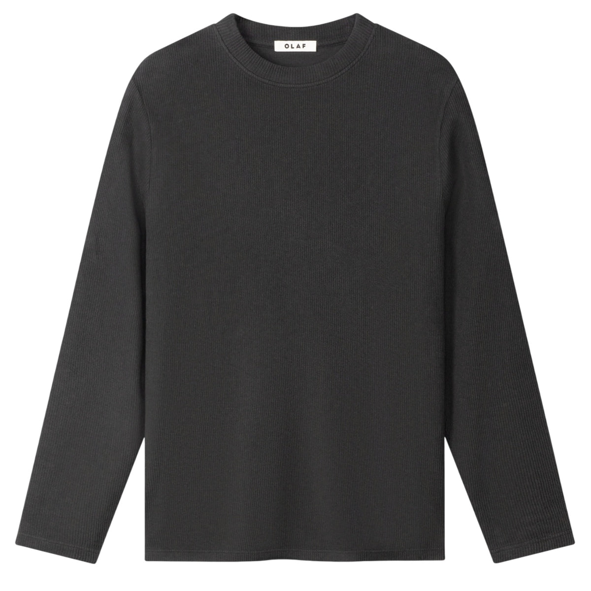 Olaf Ribbed Longsleeve T-shirt Antraciet