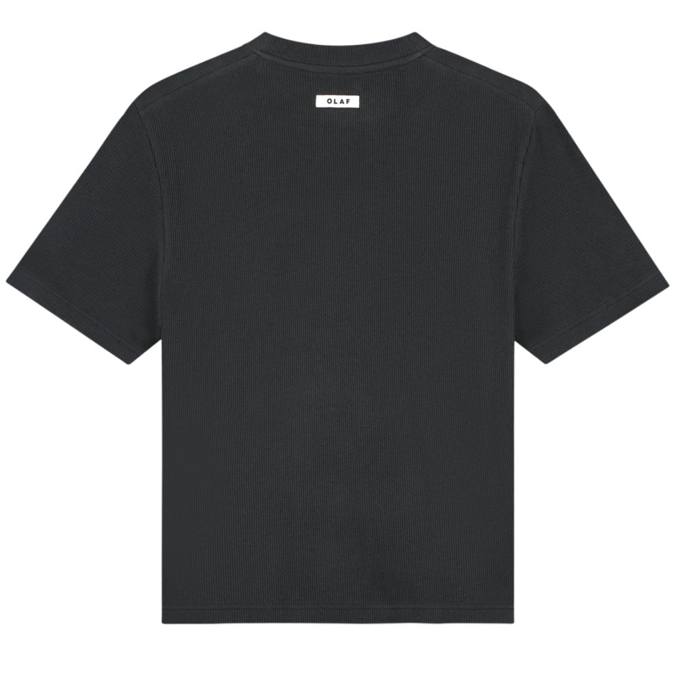 Olaf Ribbed T-shirt Antraciet