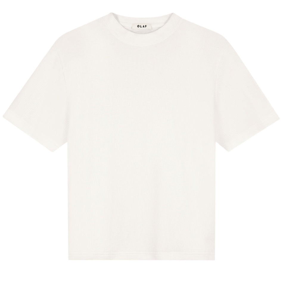 Olaf Ribbed T-shirt Wit