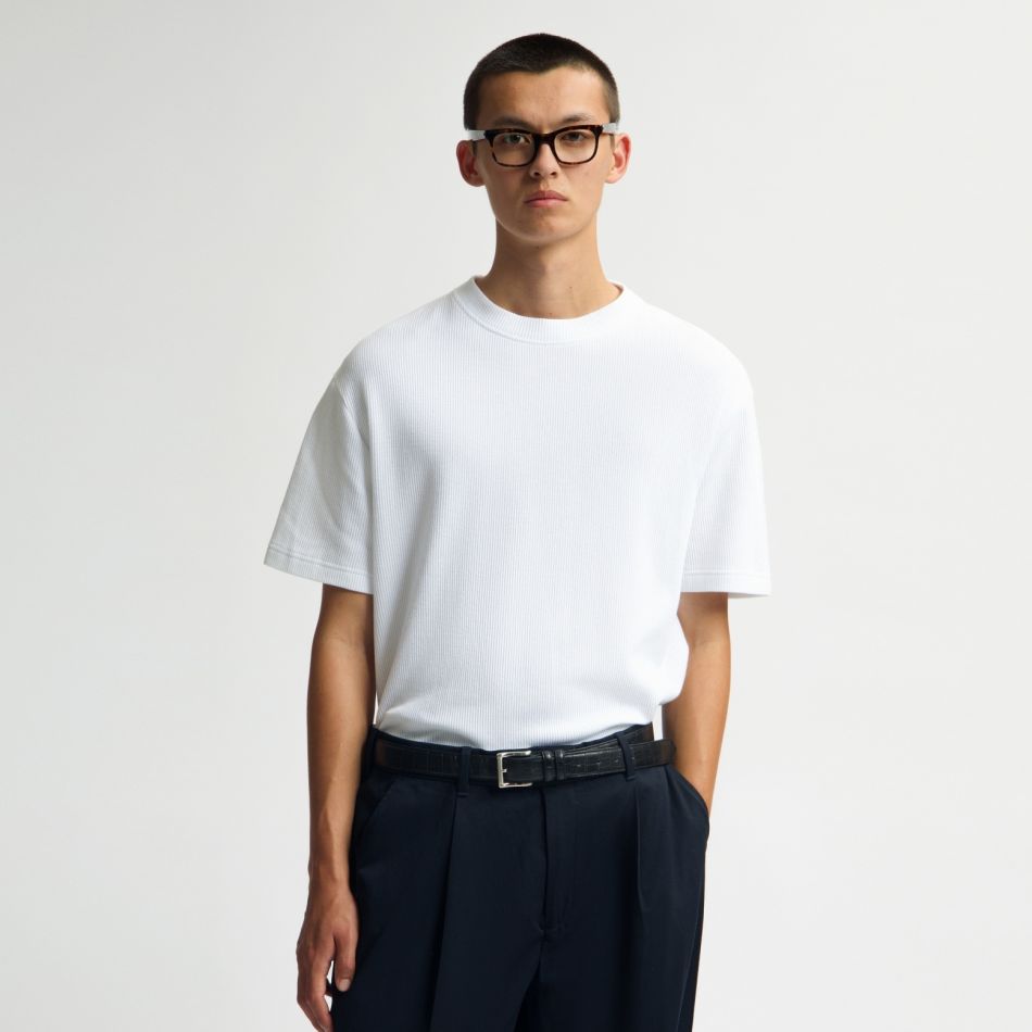 Olaf Ribbed T-shirt Wit