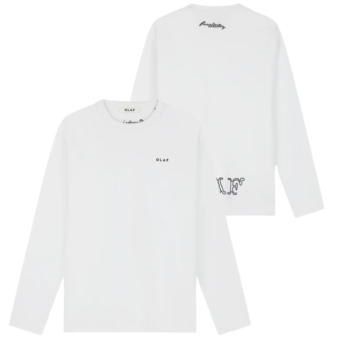 Olaf Western Logo Longsleeve T-shirt Wit