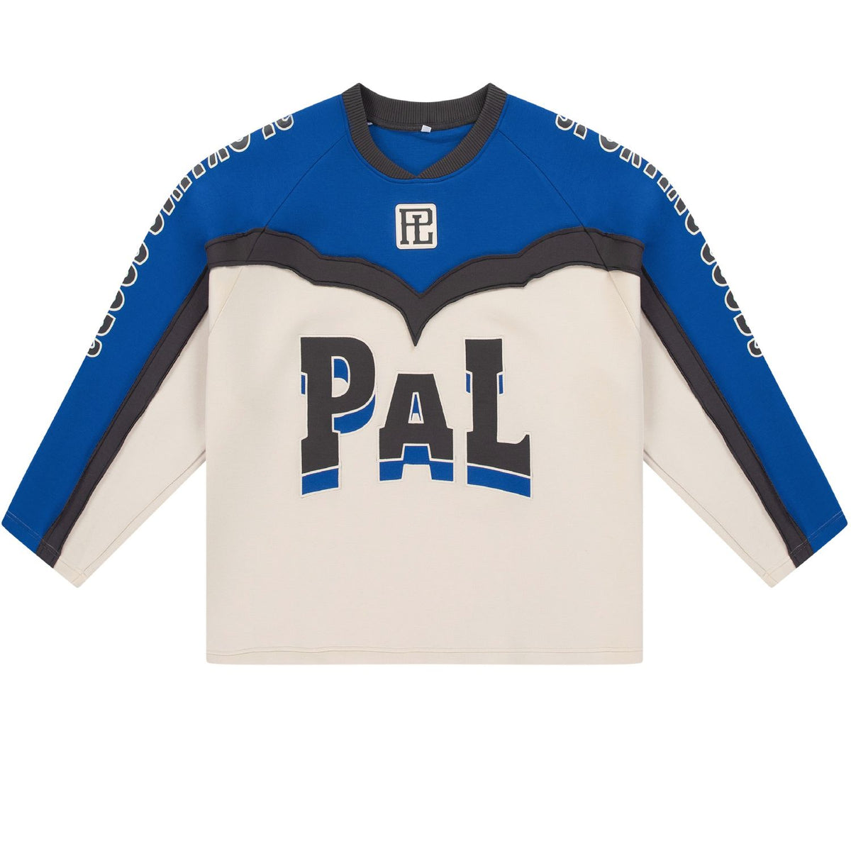 PAL Sporting Goods Rodeo Jersey Longsleeve T-shirt Blauw/Off White