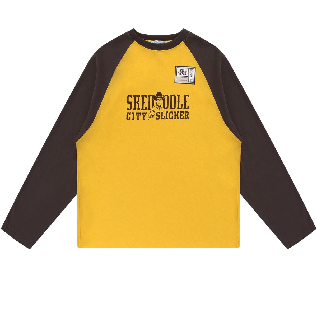 PAL Sporting Goods Skedaddle Raglan Longsleeve T-shirt Geel/Bruin