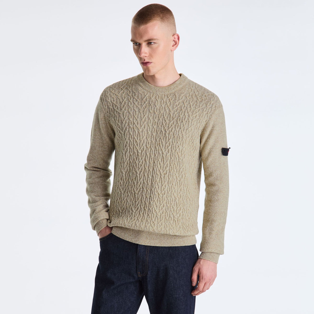Peuterey Alcione GRS Cable Knit Sweater Beige