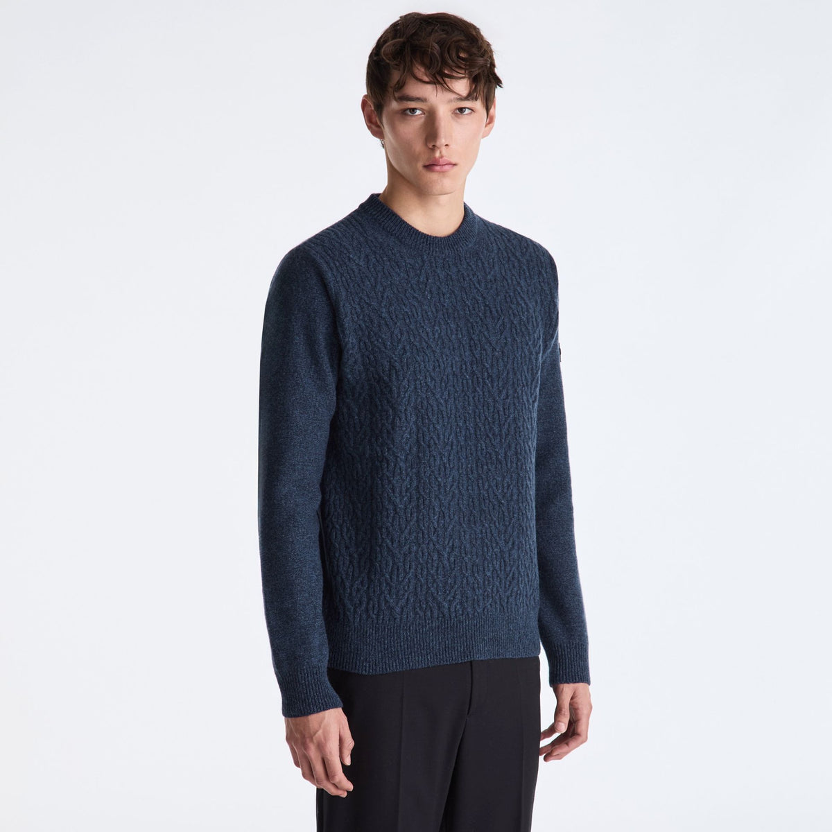 Peuterey Alcione GRS Cable Knit Sweater Navy