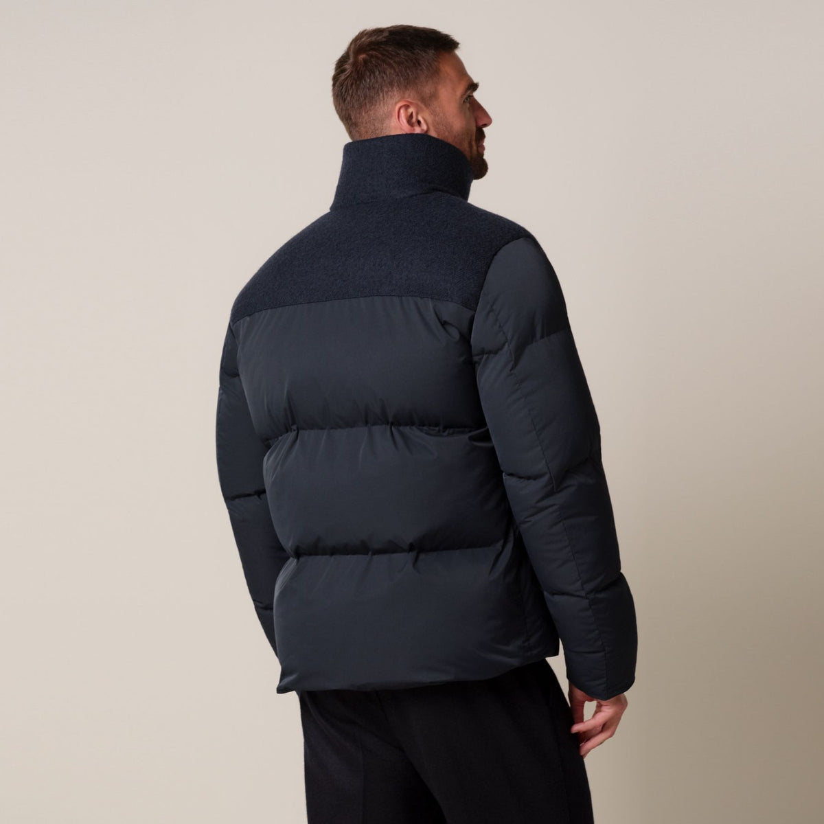 Profuomo Bomber Contrast Puffer Navy