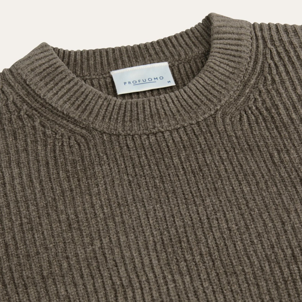 Profuomo Chenille Knitted Sweater Bruin