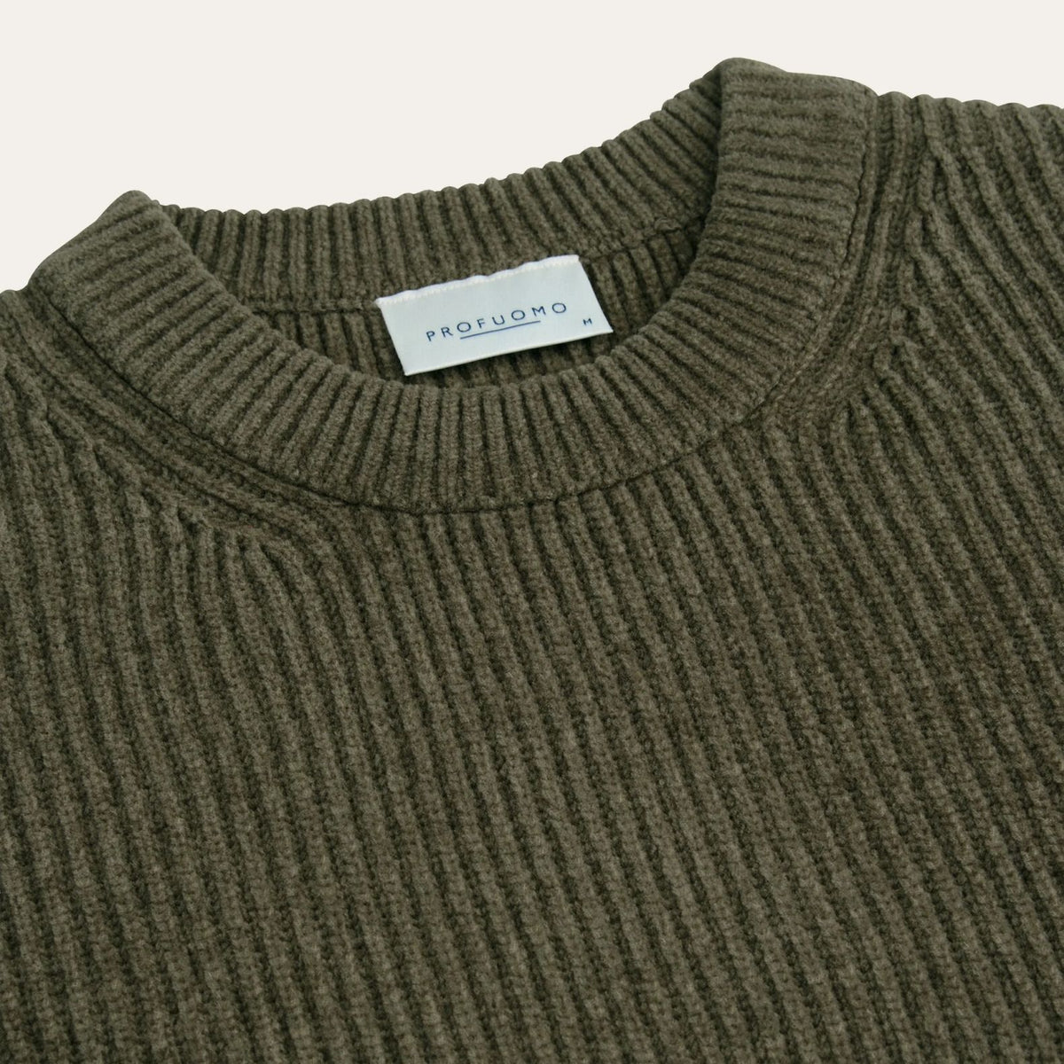 Profuomo Chenille Knitted Sweater Donker Groen